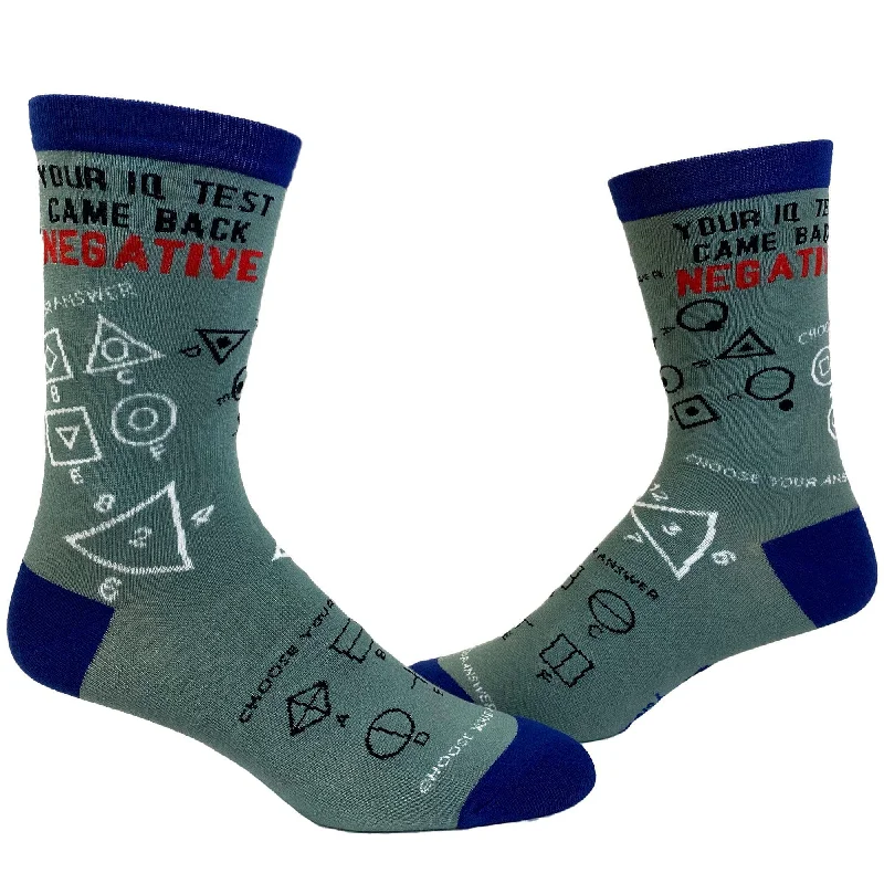 Personalized Socks For Custom Prints-Womens Your IQ Test Came Back Negative Socks