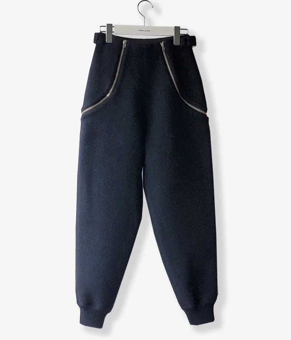 Personalized Pants For Outdoor Holidays-FUMIKA_UCHIDA/FULLING W-FACE TRACK PANTS(BLACK)