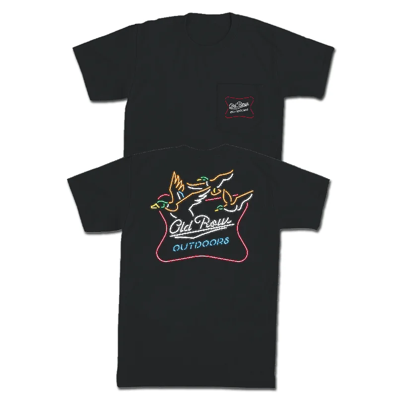 Custom T-Shirt For Popular Events-Old Row Outdoors Neon Duck Pocket Tee