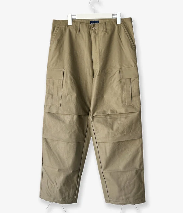 Personalized Bootcut Pants-DESCENDANT/BUCKET CARGO TROUSERS (BEIGE)