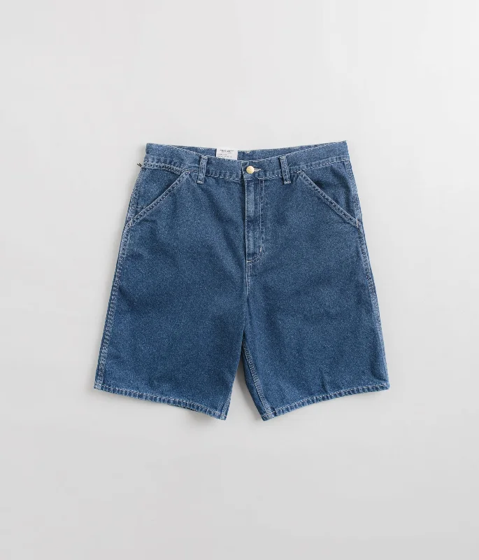 Personalized Shorts For Beach Wear-Carhartt Simple Shorts - Blue Stone Washed