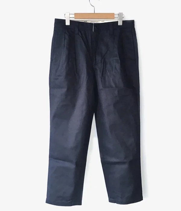 Custom Pants For Daily Wear-DESCENDANT/DC-3 TUCK TROUSERS (NAVY)