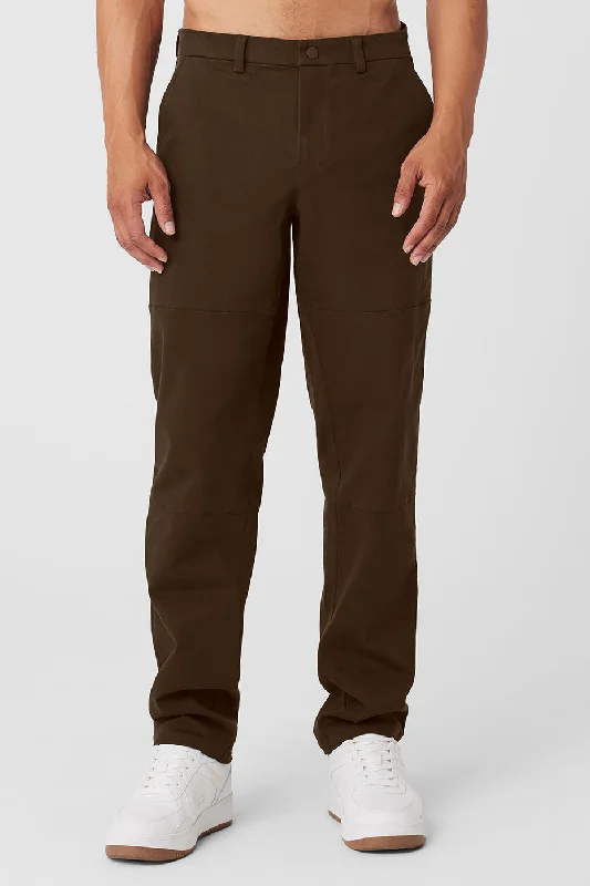 Personalized Pants For Casual Wear-Edition Sueded Pant - Espresso