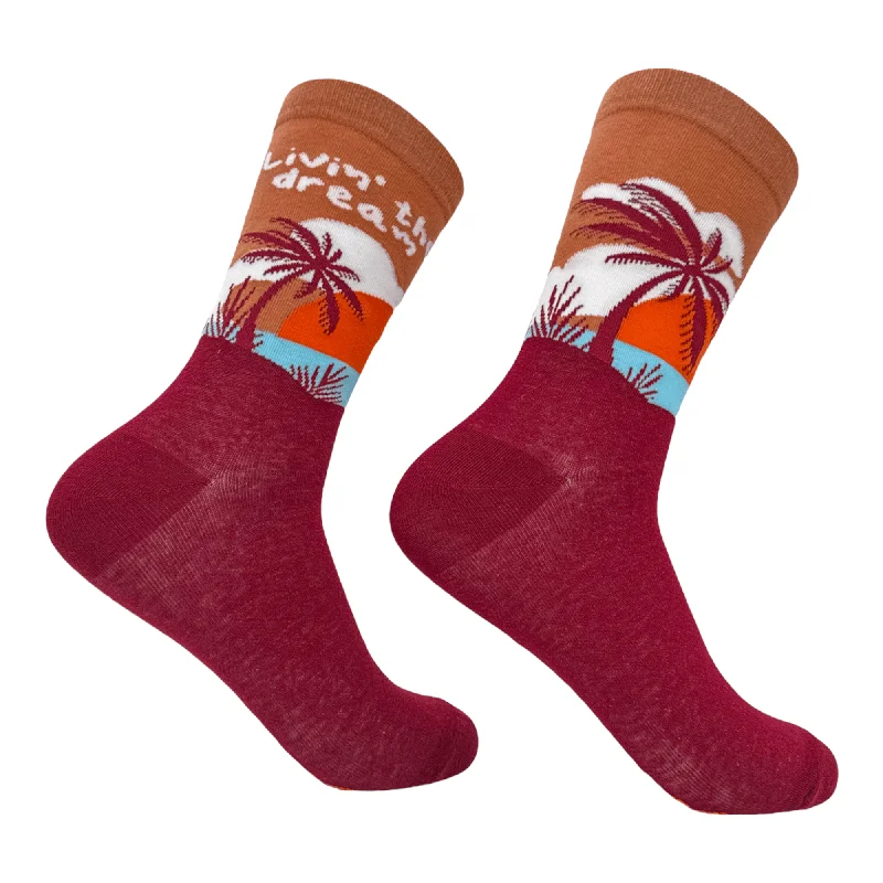 Custom Socks For Spring Break-Women's Livin The Dream Socks