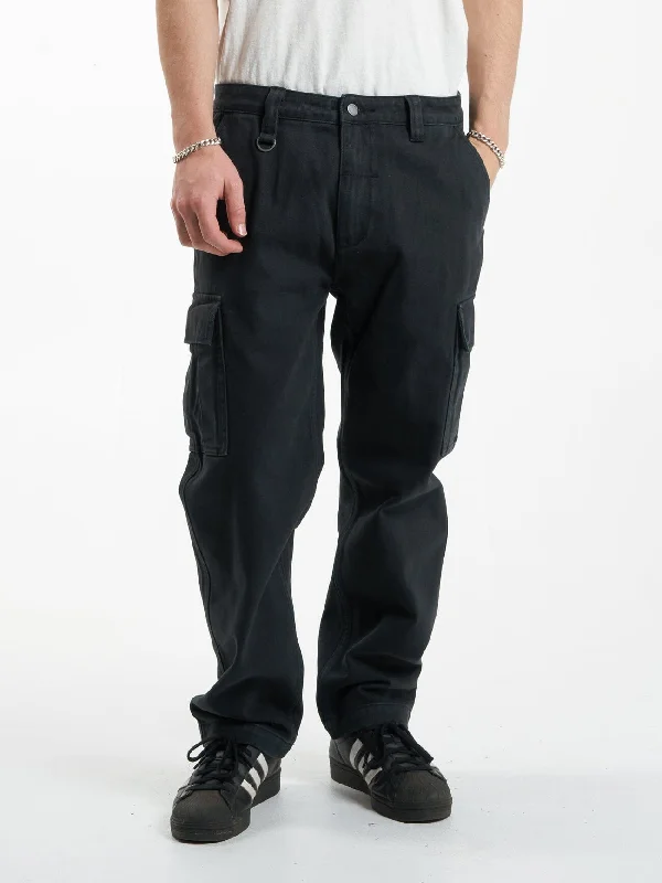 Personalized Pants For Weddings-Slacker Denim Cargo Jean - Dusk Black