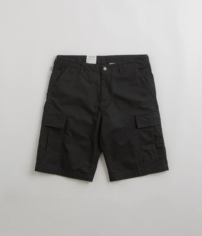 Custom Sports Shorts For Training-Carhartt Regular Cargo Shorts - Black