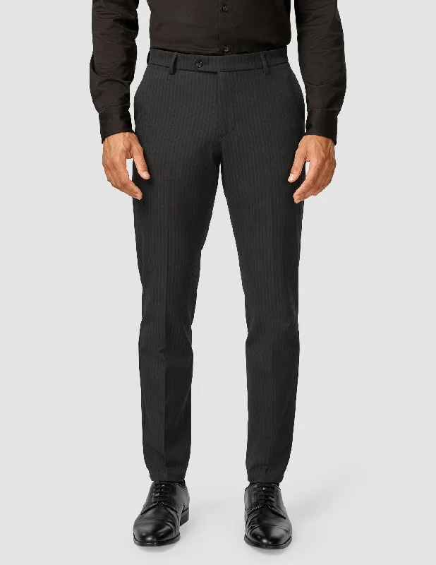 Personalized Pants For Travel-Essential Suit Pants Regular Asphalt Pinstripe