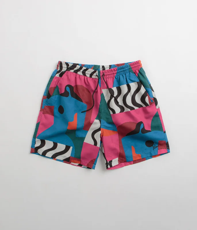 Personalized Custom Shorts For Family-by Parra Distorted Water Swim Shorts - Multi