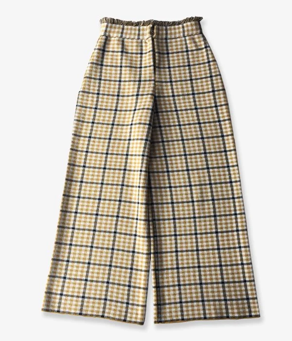 Personalized Pants For Winter Wardrobe-TAN/CHECKERED PANTS (MUSTARD)