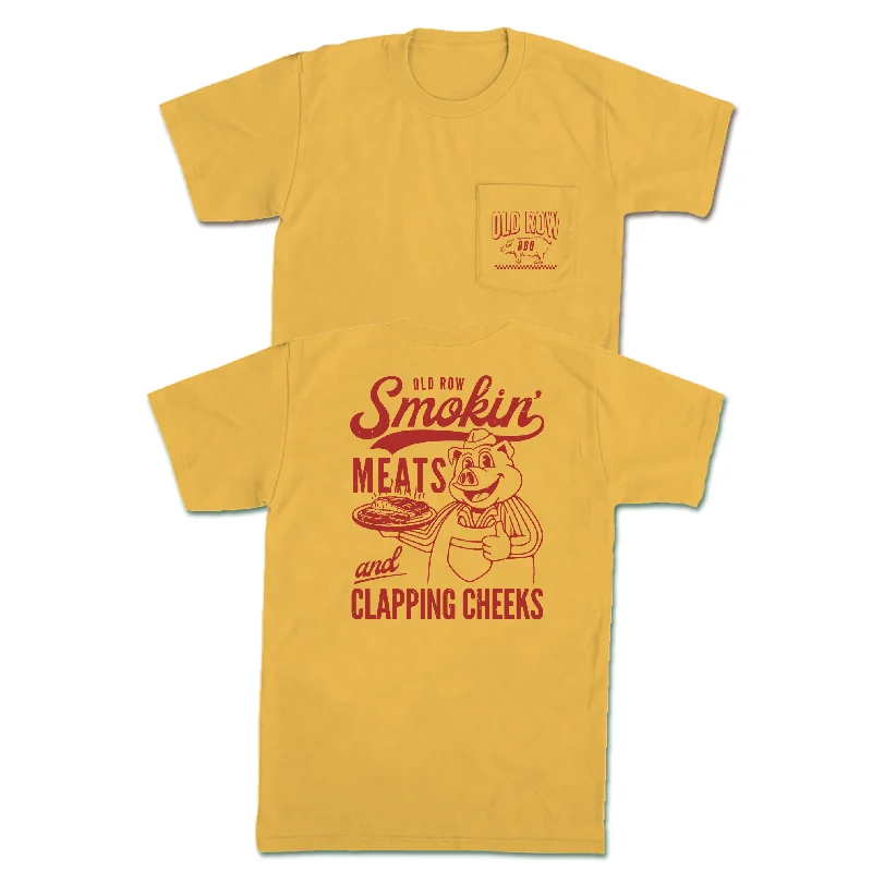 Custom T-Shirt For Sports Teams-The Smokin' Meats Pocket Tee