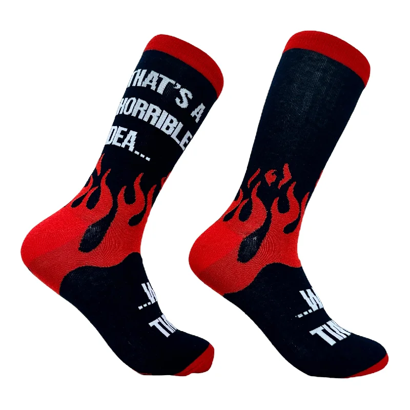 Custom Socks For Summer-Men's Thats A Horrible Idea What Time Socks