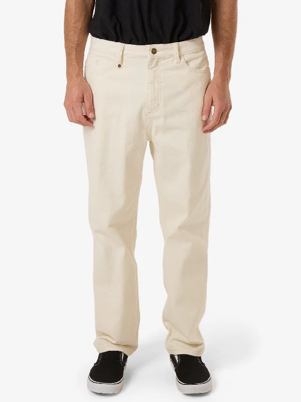 Custom Pants For Marathon Training-Slacker Denim Jean - Heritage White