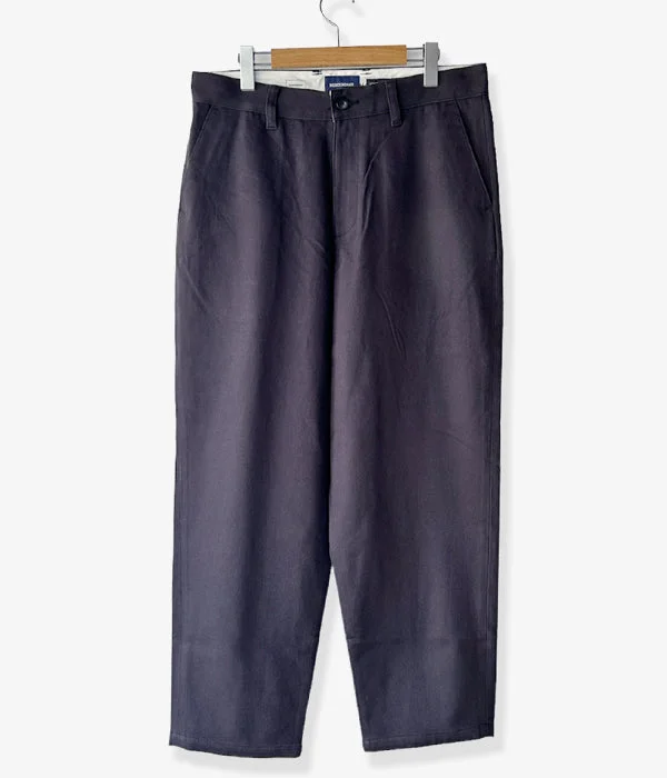 Custom Pants For Summer Break-DESCENDANT/DC-6 GDT ORGANIC COTTON TWILL TROUSERS (CHARCOAL)