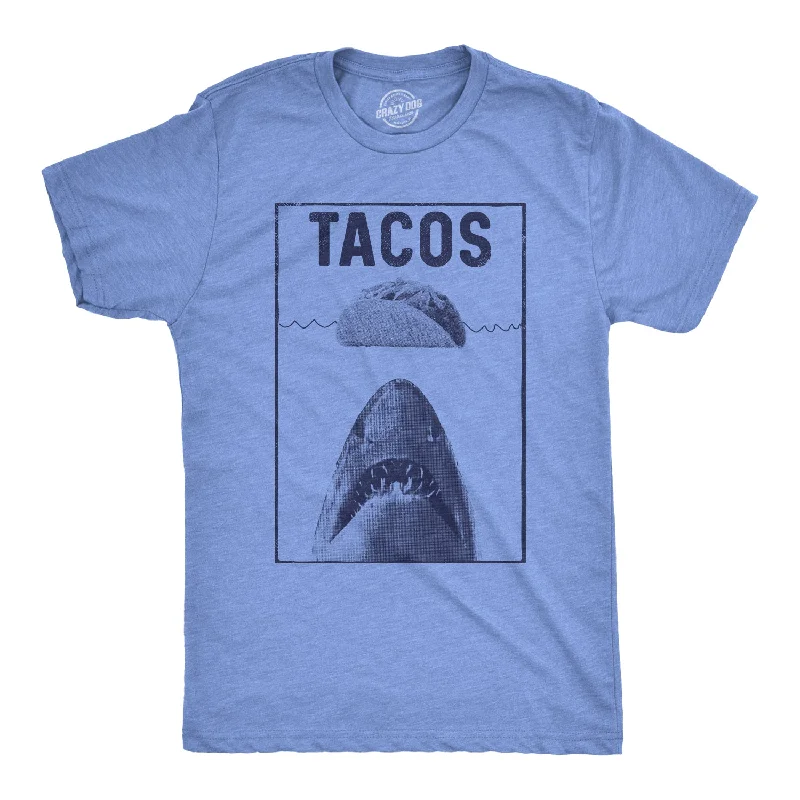 Custom T-Shirt For Christmas Gifts-Tacos Shark Men's T Shirt