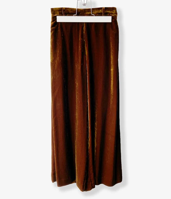 Custom Pants For Adventure Trips-nowos/VELOUR PANTS(BROWN)