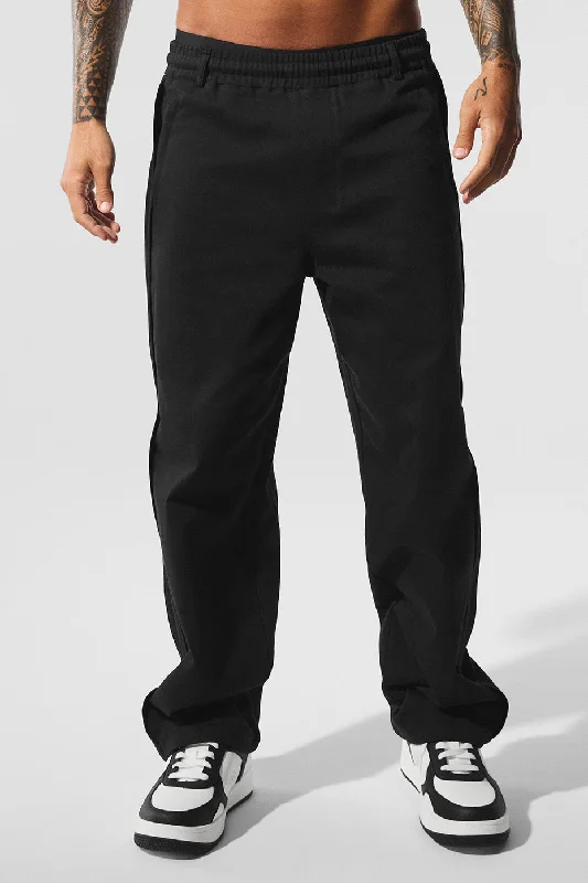 Personalized Pants For Business Attire-Edition Sueded Straight Leg Pant - Black