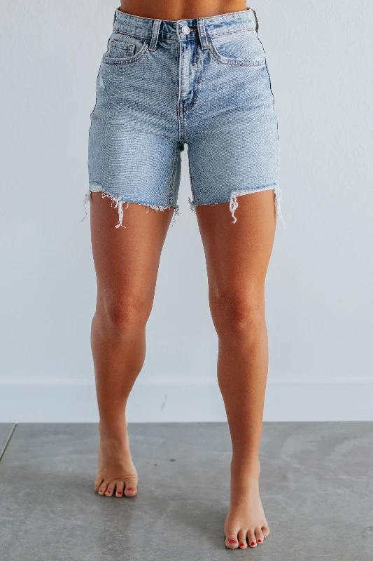 Personalized Shorts For Corporate Events-Loretta Vervet Shorts - Light Wash