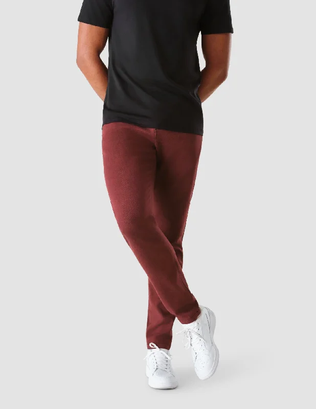 Custom Pants For Casual Outings-Classic Pants Slim Bordeaux