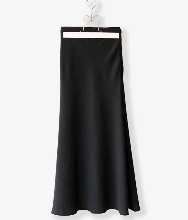 Personalized Pants For Stylish Comfort-PHEENY/DOBBY BIAS SKIRT(BLACK)