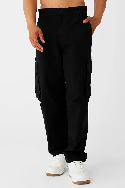 Personalized Pants For Everyday Wear-Cargo Ripstop Trouser - Black