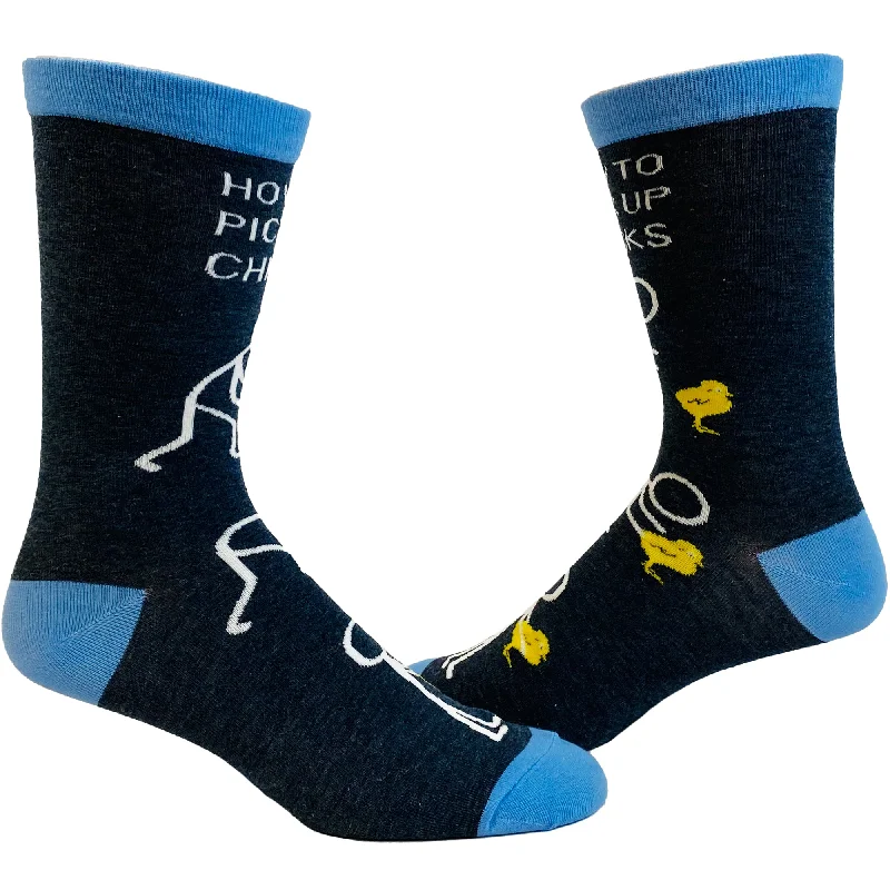 Custom Socks For Sports Merchandise-Youth How To Pick Up Chicks Socks