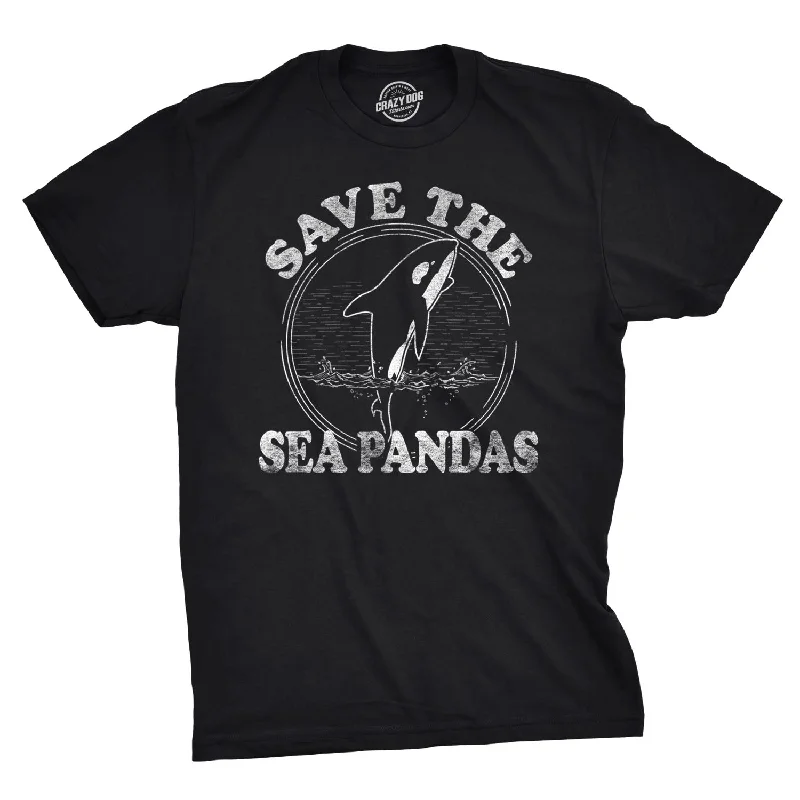 Personalized T-Shirt For Group Photoshoots-Save The Sea Pandas Men's T Shirt