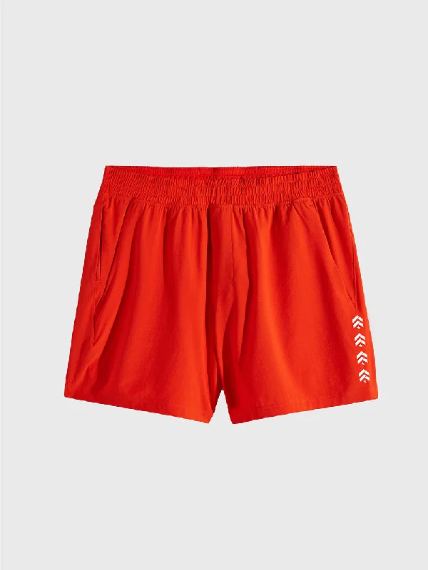 Personalized Gym Shorts-LULULEMON SOLAR ORANGE PACE BREAKER LINERLESS 5IN SHORT