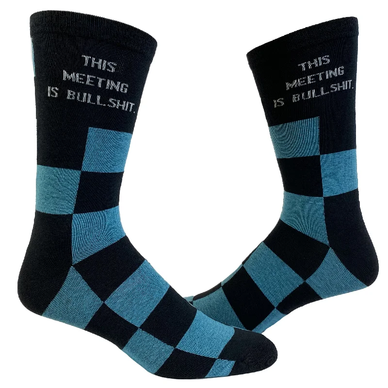 Personalized Socks For Group Matching-Mens This Meeting Is Bullshit Socks