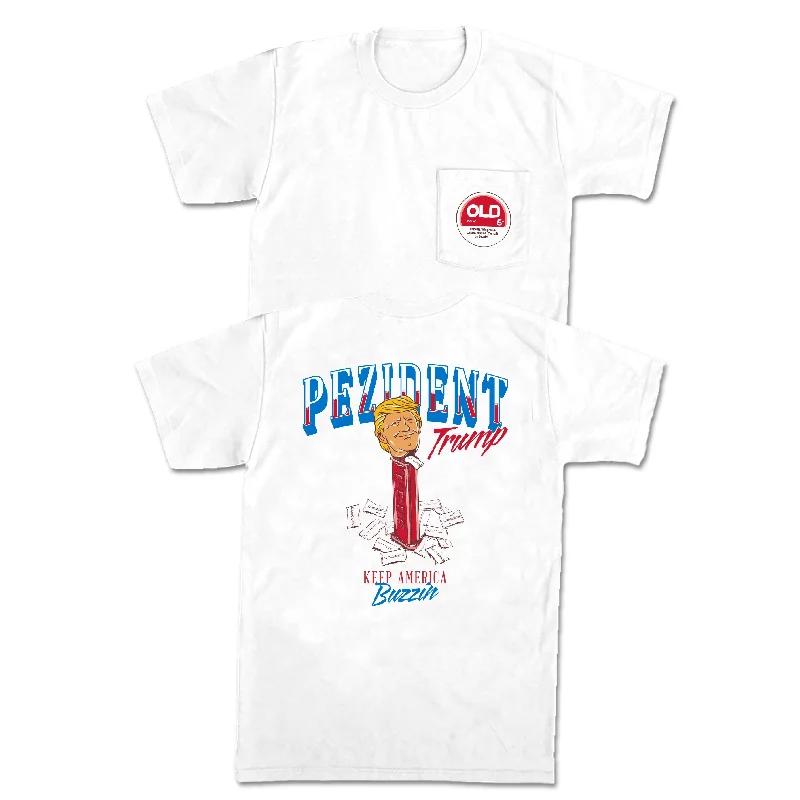 Custom T-Shirt For Family Outings-Pezident Trump Pocket Tee