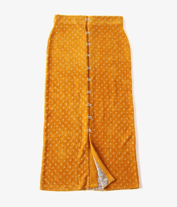 Custom Pants For Sports Fans-TAN/LULEX DOTS JQ SK (MUSTARD×SILVER)