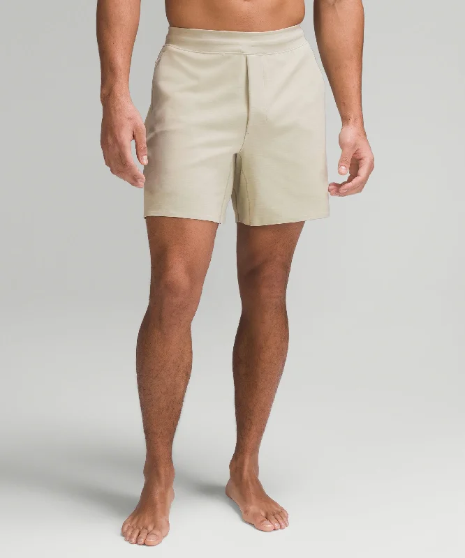 Custom Shorts For Men-LULULEMON HEATHERED RAW LINEN BALANCER SHORT 6