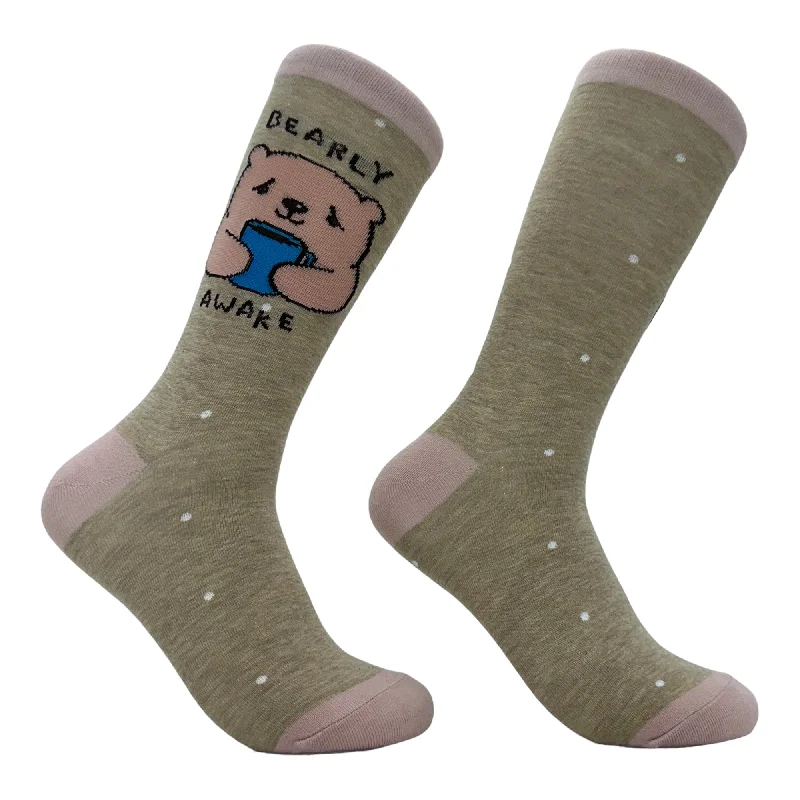 Custom Socks For Men-Women's Bearly Awake Socks