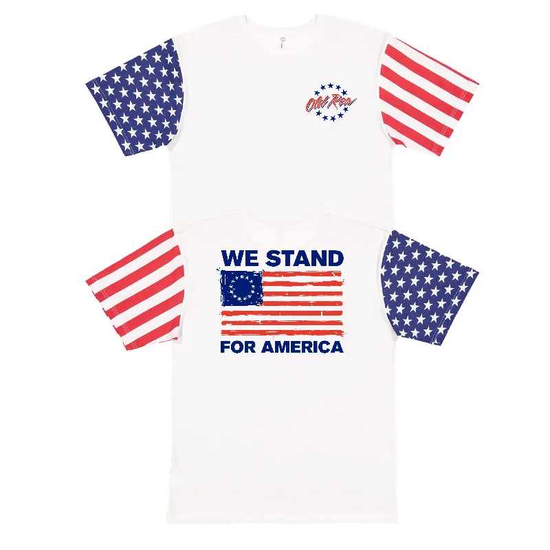 Personalized T-Shirt For Kids Birthday-We Stand For America USA Tee