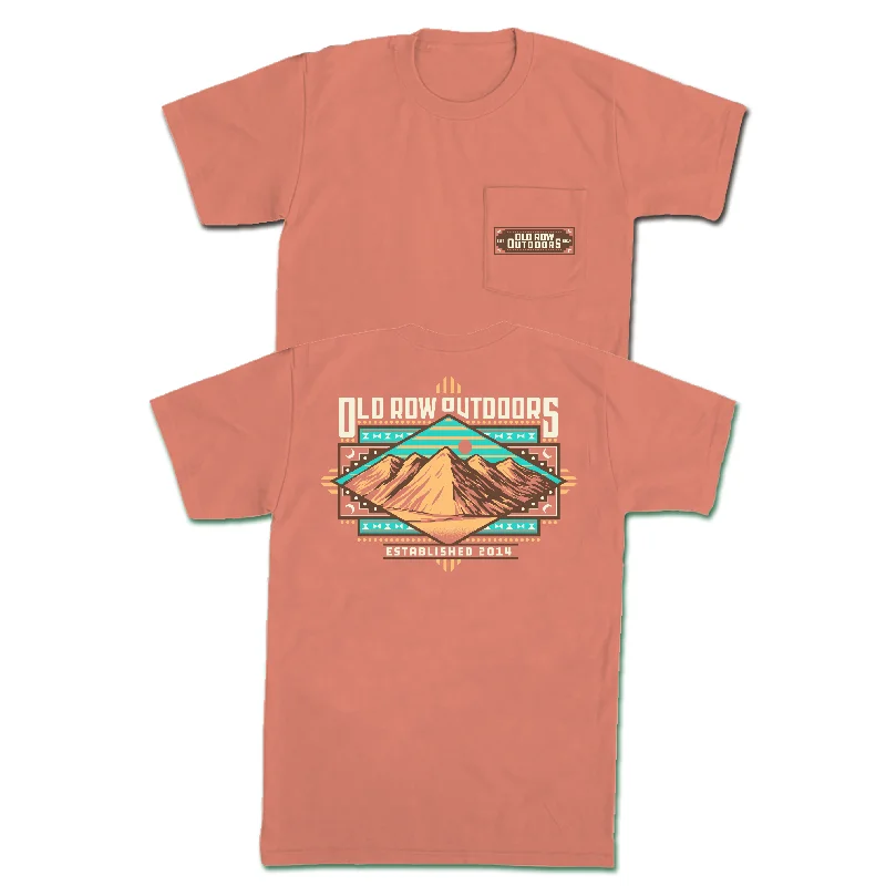 Personalized T-Shirt For Volunteer Groups-Old Row Outdoors SW Mountain Pocket Tee