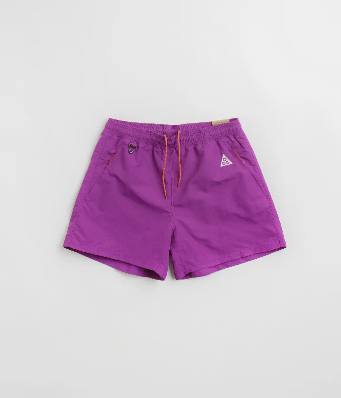 Personalized Shorts For Hiking-Nike ACG Reservoir Goat Shorts - Bold Berry / Safety Orange / Summit White