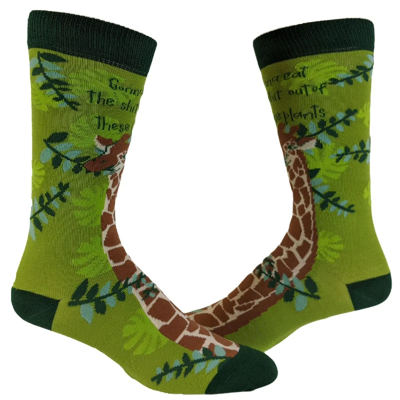 Custom Socks For Birthdays-Womens Gonna Eat The Shit Out Of These Plants Socks