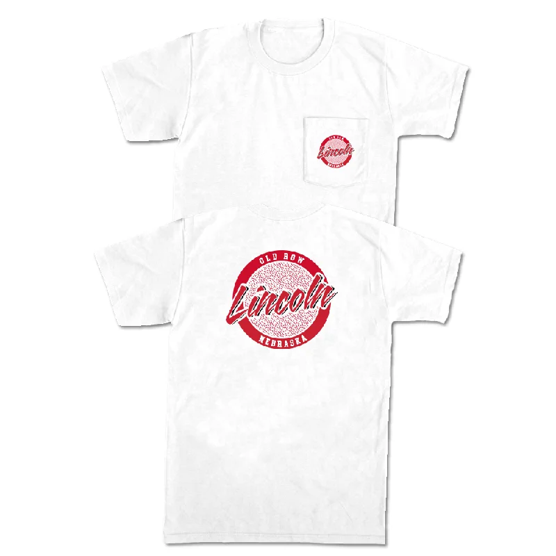 Custom T-Shirt For School Events-Lincoln, Nebraska Circle Logo Pocket Tee