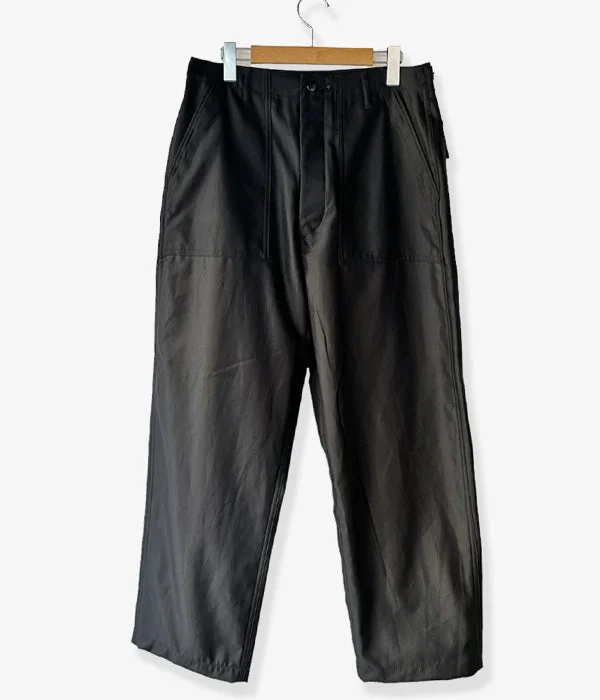 Custom Pants For Summer-INTERIM/GIZA BACK SATIN BAKER PANTS (BLACK)