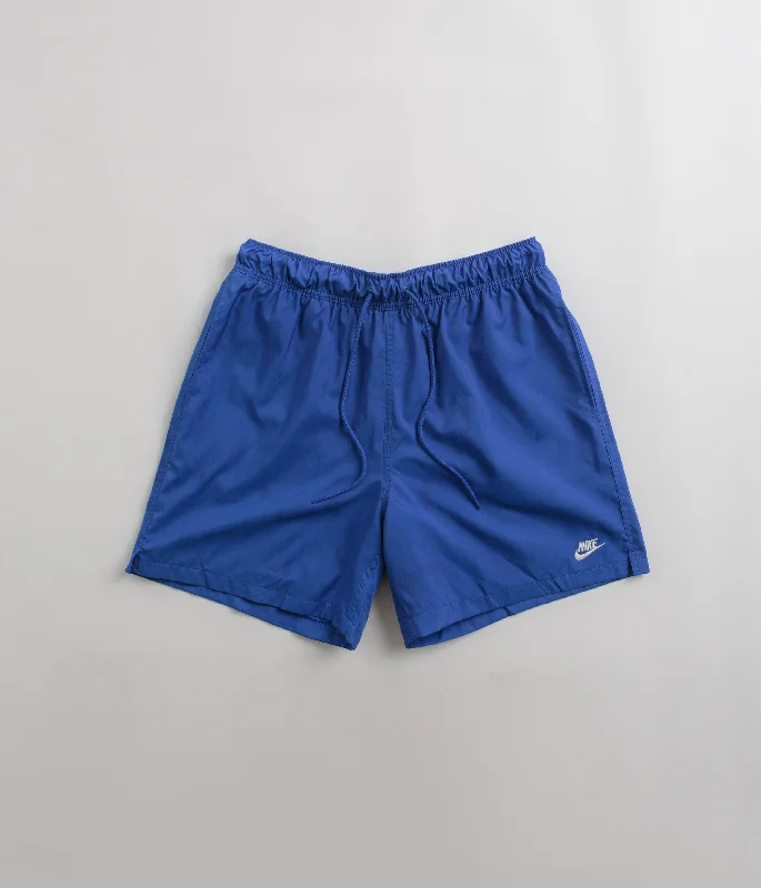 Custom Cargo Shorts For Casual Wear-Nike Club Woven Flow Shorts - Game Royal / White