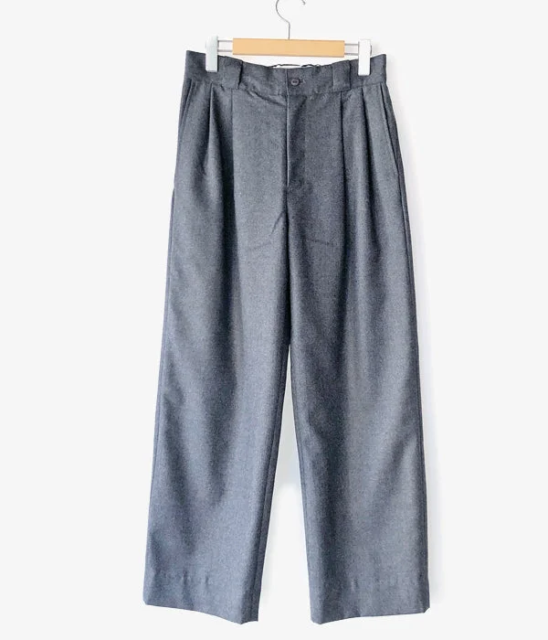 Custom Stretchy Pants For Comfort-WELCOME-RAIN/WOOL FLANNEL EASY TROUSER (GREY)