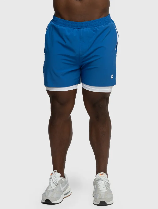 Custom Cargo Shorts For Men-BARRY'S COBALT/WHITE 4IN LINED SPRINTER SHORT