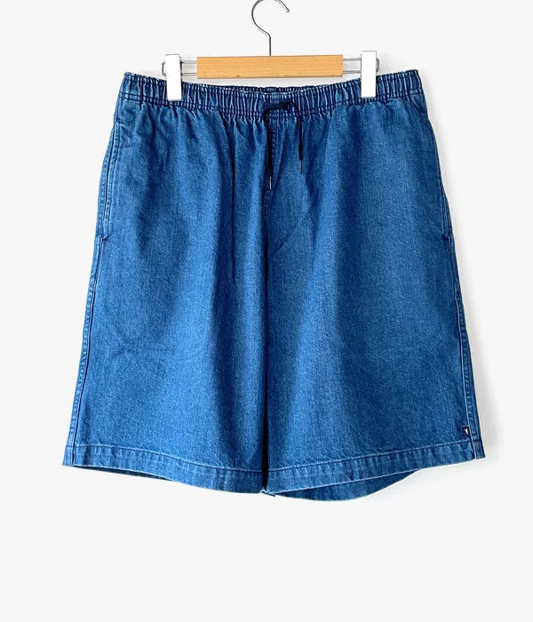 Personalized Pants For Stylish Comfort-DESCENDANT/SHORE COTTON DENIM SHORTS (INDIGO)