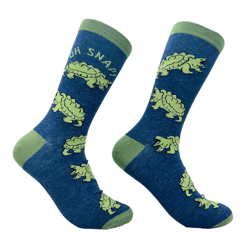 Custom Socks For College Gear-Men's Oh Snap Turtle Socks