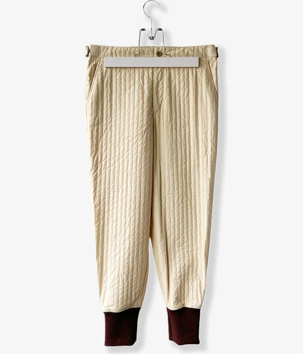 Custom Pants For Team Sports-nowos/QUILTING PANTS(BEIGE)