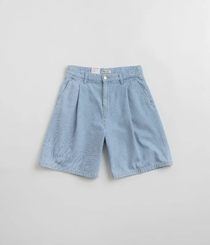 Comfortable Custom Shorts For Relaxation-Carhartt Womens Alta Shorts - Stone Bleached Blue