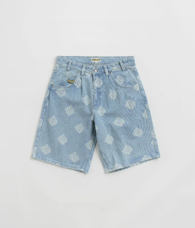 Custom Shorts For Event Promotion-HUF Fuck It Cromer Shorts - Blue