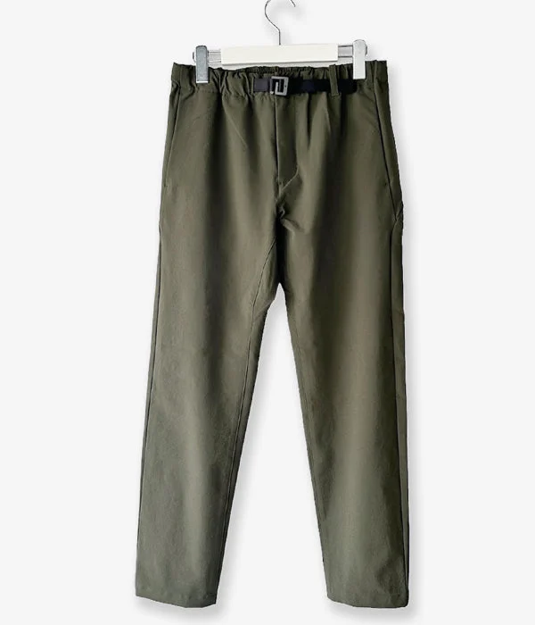 Personalized Pants For Casual Days-Goldwin/SLIM TAPERED STRETCH PANTS (OLIVE GREEN)