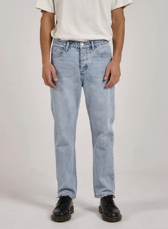 Custom Pants For Jogging-Unchopped Denim Jean - Ash Blue