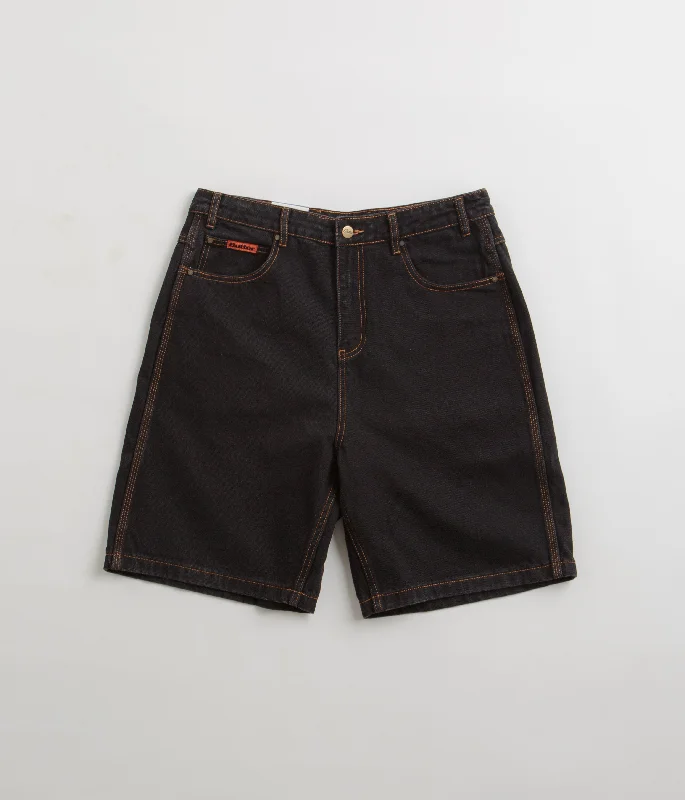 Custom Shorts For Hot Weather-Butter Goods Baggy Denim Shorts - Washed Black