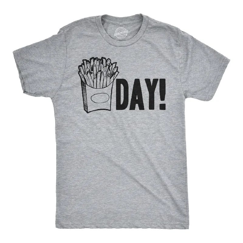 Custom T-Shirt With Team Slogan-Fry Day French Fry Men's T Shirt